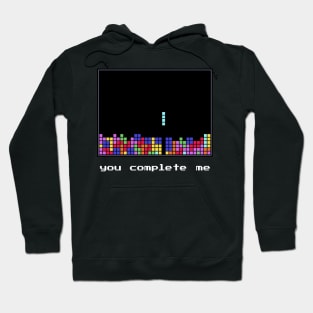 Funny Tetris Design - You complete me - Valentine's Day Gift Hoodie